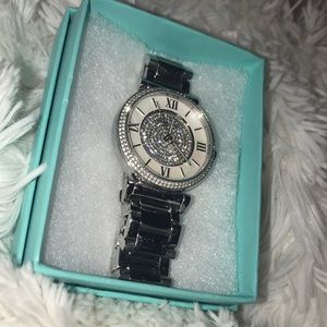 Michael Kors: Catlin Pavé Silver-Tone Watch